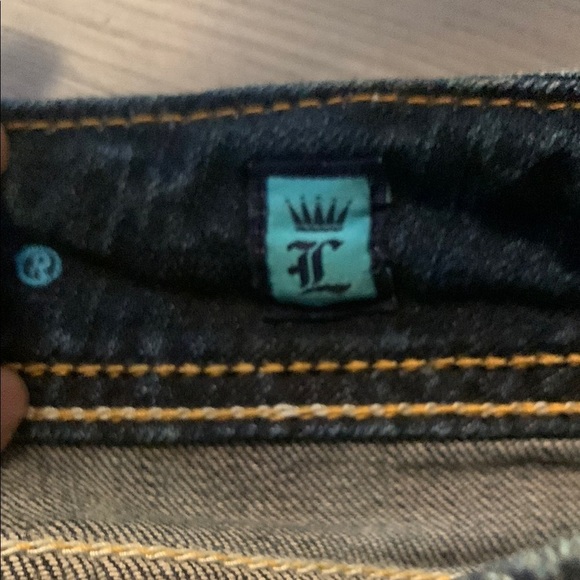 Grace Blue Cropped jeans skirt with Distressed Wash - Picture 7 of 10